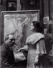 Lovis i Charlotte Corinth w berlińskim atelier 1908
