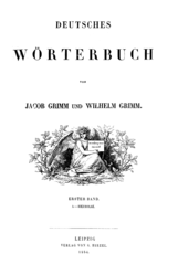 Deutsches Wörterbuch Grimm - Titel Band 1