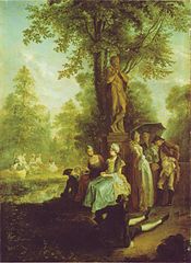 Towarzystwo w Tiergarten, Daniel Chodowiecki, 1780