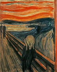 1893, The Scream, oil, tempera and pastel on cardboard, 91 x 73 cm, National Gallery of Norway