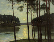Walter Leistikow - Wieczorny nastrój nad jeziorem Schlachtensee(1895) 2