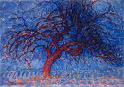 Piet Mondrian, 1908-10, Evening; Red Tree (Avond; De rode boom), oil on canvas, 70 x 99 cm, Gemeentemuseum Den Haag
