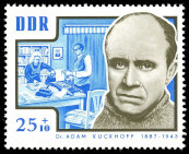 Adam Kuckhoff na znaczku wydanym w 1964 roku w Niemieckiej Republice Demokratycznej