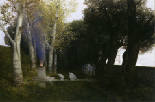 Arnold Böcklin - Święty gaj, 1886, Hamburger Kunsthalle