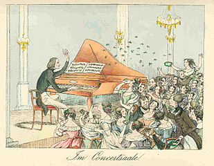 Liszt koncertteremben Theodor Hosemann 1842