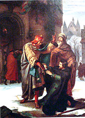 Pojednanie króla Otto z bratem Henrykiem w 941 we Frankfurcie nad Menem
