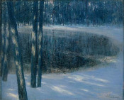 Walter Leistikow - Jezioro leśne w zimie (1892)