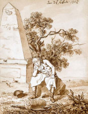 Wędrowiec przy kamieniu milowym, 1802